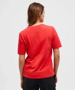 Peak Performance Original Small Logo Tee Women Brilliant Red