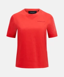 Peak Performance Original Small Logo Tee Women Brilliant Red