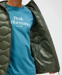 Peak Performance Helium Down Hood Jacket Men Pine Needle