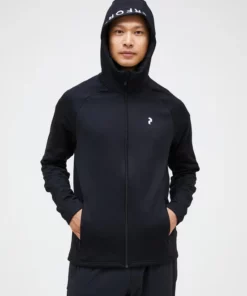 Peak Performance Rider Zip Hood Men Black