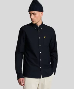 Lyle & Scott Plain Oxford Shirt Dark Navy