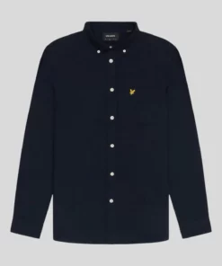 Lyle & Scott Plain Oxford Shirt Dark Navy