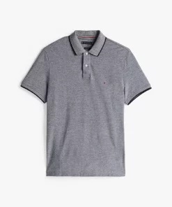 Tommy Hilfiger Regular Fit Tipped Oxford Polo Shirt Desert Sky