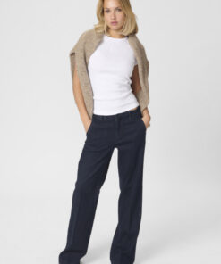 My Essential Wardrobe Lara 115 Pant Dark Blue Un-Wash