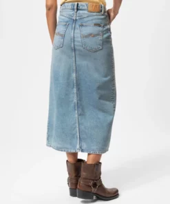 Nudie Jeans Women Anna Denim Skirt Desert