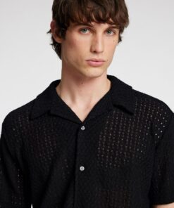 Selected Homme Relax Bane Jersey SS Shirt Black