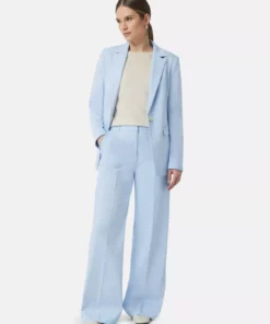 Comma, Wide Leg Trousers Light Blue