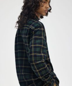 Fred Perry Oxford Tartan Shirt Navy