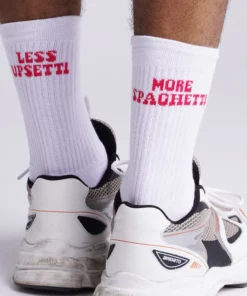 On Vacation Less Upsetti Tennis Socks White