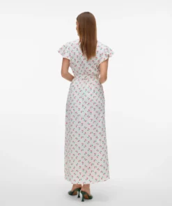 Vmpage Long Wrap Cherry Dress Snow White