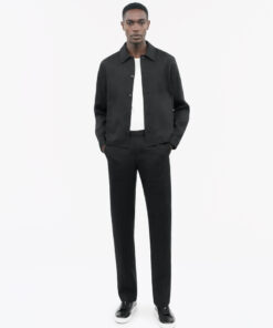 Tiger of Sweden Tannen Drawstring Linen Trousers Black