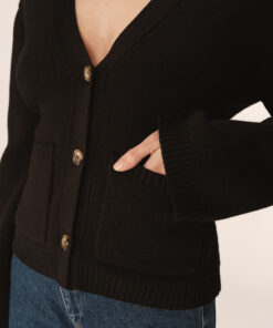 Grace & Mila Cardigan Noir Paolino