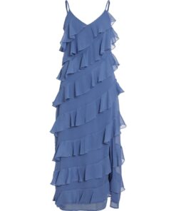 Vila Luna Strap Ankle Dress Bijou Blue