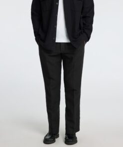 Selected Homme Straight Leroy Linen Pant Black