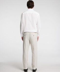 Selected Homme Straight Leroy Linen Pant Pure Cashmere
