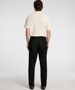 Selected Homme Reg Tape Ace Thais Summer Pant Black