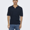 Onsgeorge Reg Linen Polo Shirt Dark Sapphire