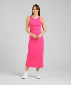 Dedicated Rib Dress Motala Raspberry Pink