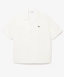 Lacoste Relaxed Fit Waffle Texture Shirt White