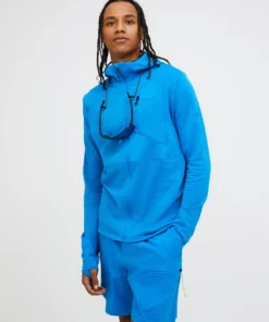 Peak Performance Trail Polartec Zip Hood Men Brilliant Blue
