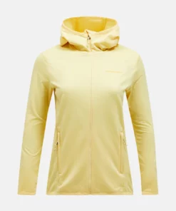 Peak Performance Light Zip Hood Women Mellow Yellow