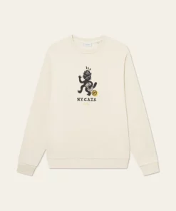 Les Deux Bruno Cat Sweatshirt Ivory