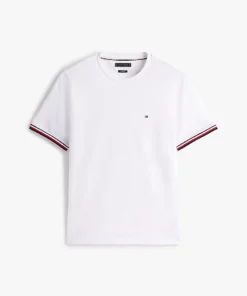 Tommy Hilfiger Signature Cuffs Crew-Neck T-Shirt White