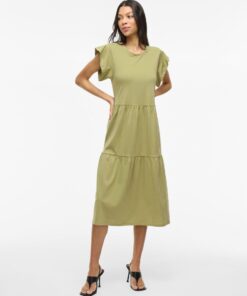 Vila Summer Midi Dress Sage