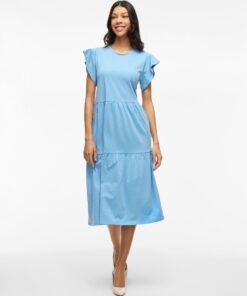 Vila Summer Midi Dress Blissful Blue