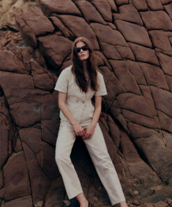 Selected Femme Una Barrel Jeans Egret