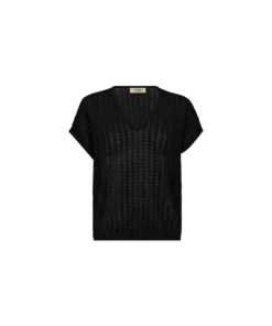 Mos Mosh MMShani Plain V-neck Knit Black