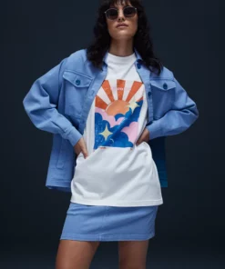 Aveny Bell Jacket Cotton Twill Faded Denim