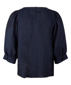 Stenströms Carmen Navy Linen Blouse