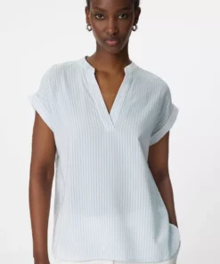 Comma, Striped Top Light Blue