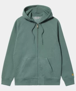 Carhartt WIP Hooded Chase Sweat Jacket Silver Pine / Gold