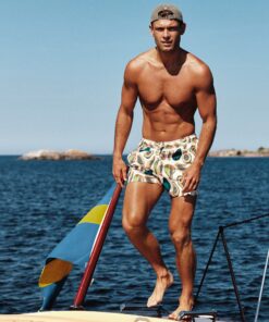 Björn Borg Print Swim Shorts Papaya Big