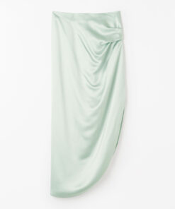 Tiger of Sweden Valenie Drapey Satin Skirt Light Green