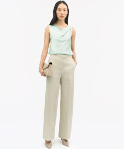 Tiger of Sweden Helvie Sleeveless Satin Top Light Green