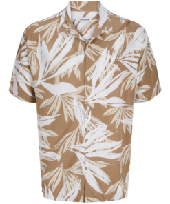 JJEjeff Tropical AOP Resort Shirt Coriander