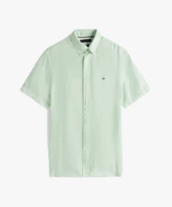 Tommy Hilfiger Washed Pure Linen Shirt Opal Green
