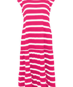 STI Joy Stripe Tricot Dress Strawberry/Milk