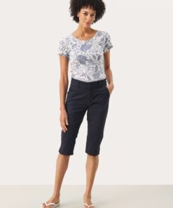 Part Two RenataPW Capri Pants Dark Navy