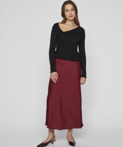 Viellette HW Midi Skirt Cabernet