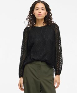 Vimika O-Neck Top Black Beauty