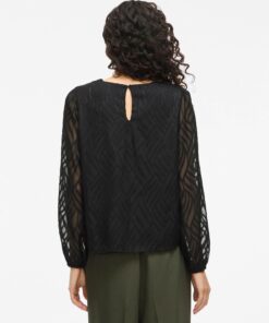 Vimika O-Neck Top Black Beauty