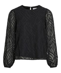 Vimika O-Neck Top Black Beauty