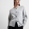 Selected Femme Lulu Short Cardigan Light Grey Melange