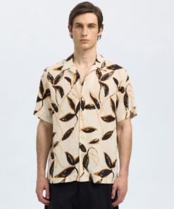 Slhregnoa Mix Resort Shirt Egret