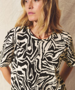 Part Two NahidPW T-shirt Black Animal Print