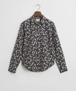 Gant Woman Reg Floral Print Voile Shirt Classic Blue